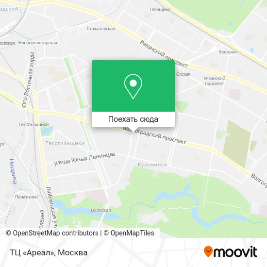 Карта ТЦ «Ареал»