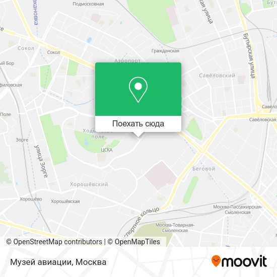 Карта Музей авиации