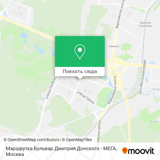 Карта Маршрутка Бульвар Дмитрия Донского - МЕГА