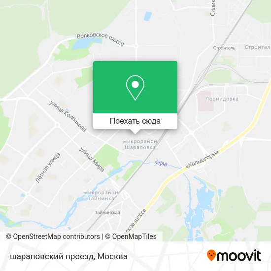 Карта шараповский проезд