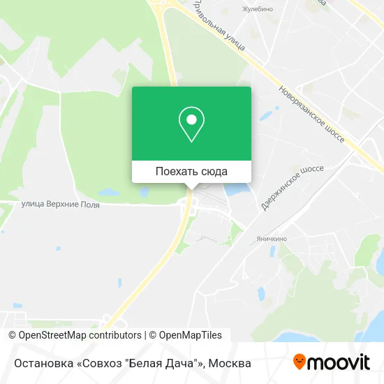 Карта Остановка «Совхоз "Белая Дача"»
