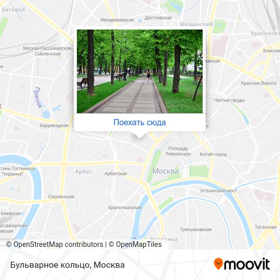 Карта Бульварное кольцо