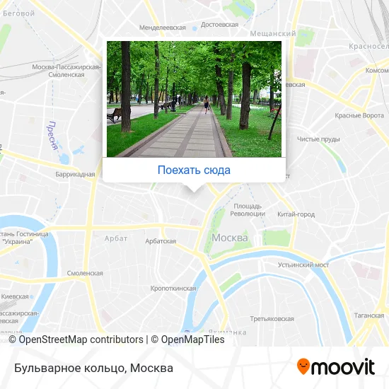 Карта Бульварное кольцо
