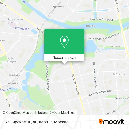 Карта Каширское ш., 80, корп. 2