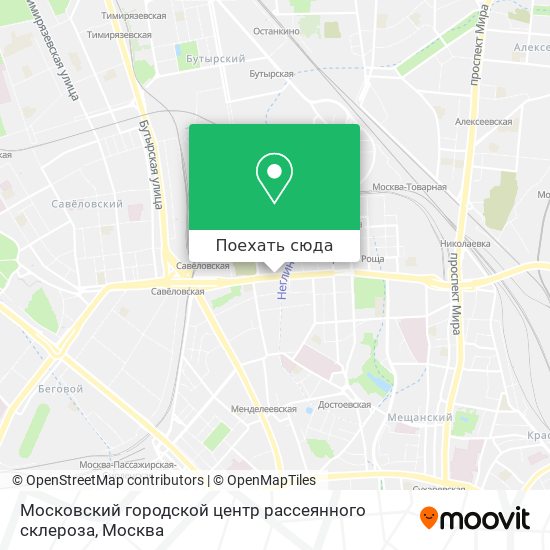 Карта Московский городской центр рассеянного склероза