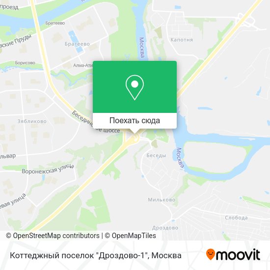 Карта Коттеджный поселок "Дроздово-1"