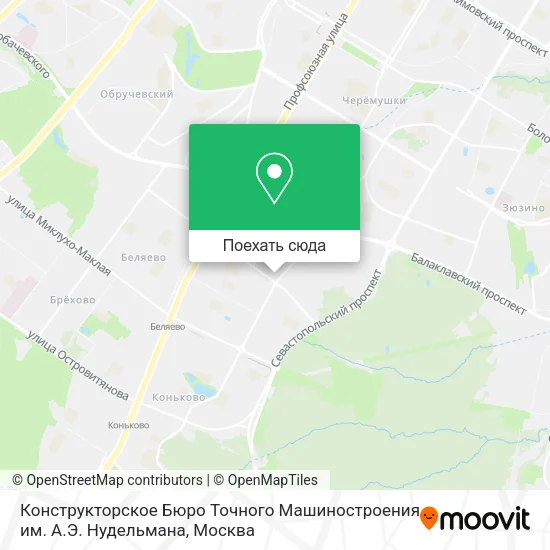 Карта Конструкторское Бюро Точного Машиностроения им. А.Э. Нудельмана