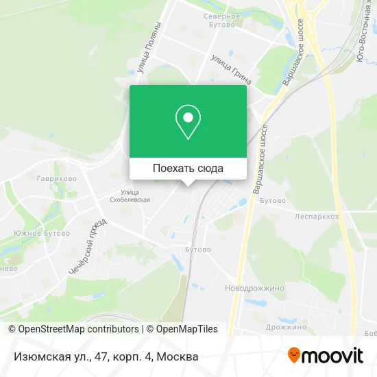 Карта Изюмская ул., 47, корп. 4