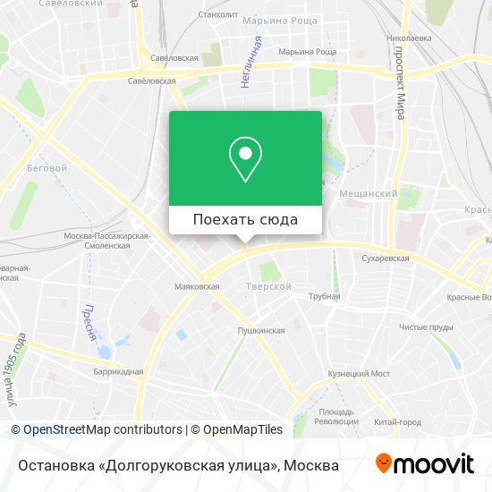 Карта Остановка «Долгоруковская улица»