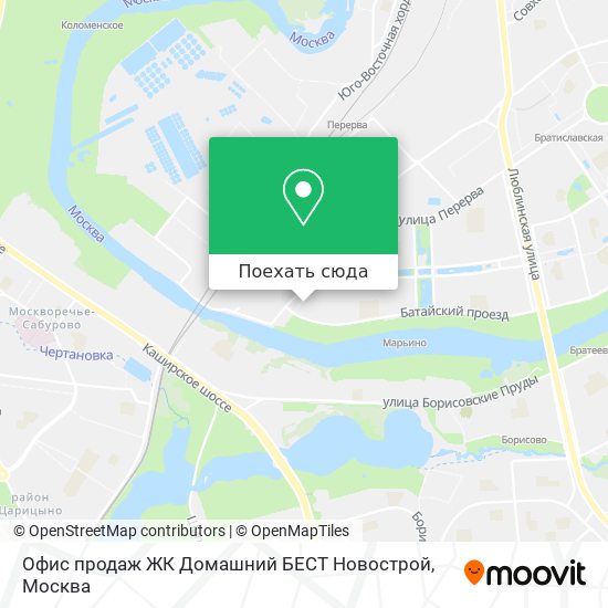 Карта Офис продаж ЖК Домашний БЕСТ Новострой