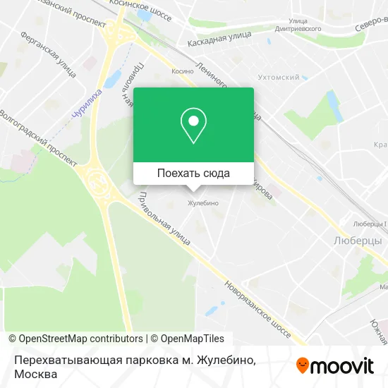 Карта Перехватывающая парковка м. Жулебино