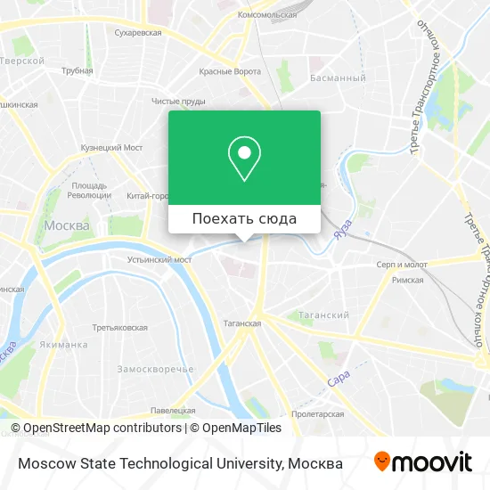 Карта Moscow State Technological University
