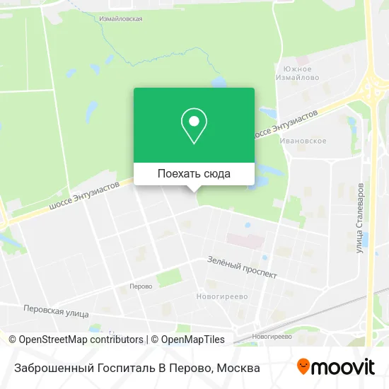 Карта Заброшенный Госпиталь В Перово