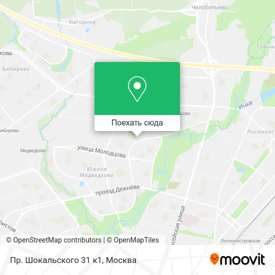 Карта Пр. Шокальского 31 к1
