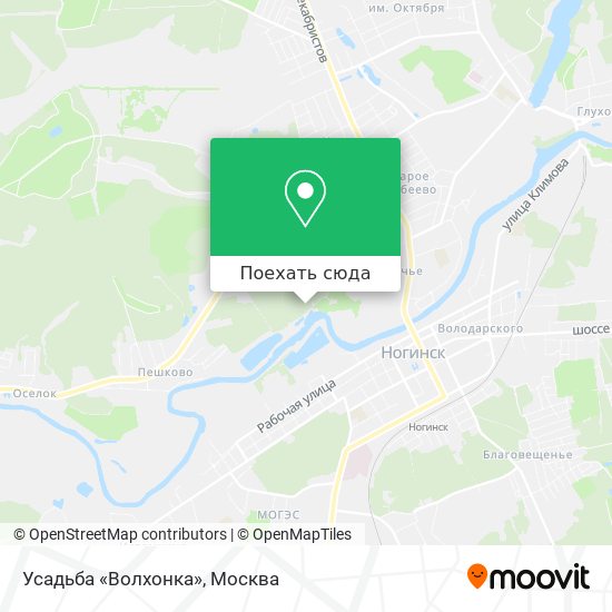 Карта Усадьба «Волхонка»