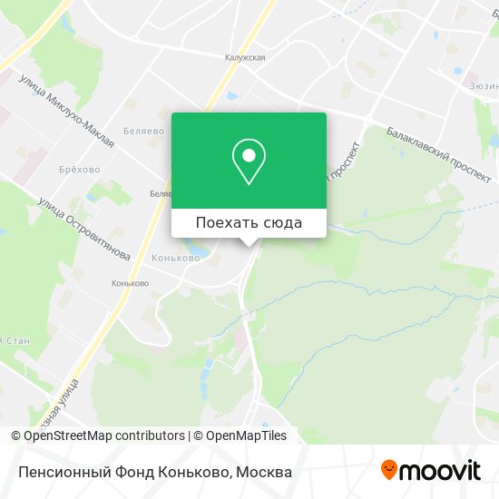 Карта Пенсионный Фонд Коньково