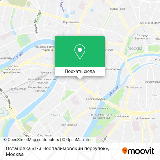 Карта Остановка «1-й Неопалимовский переулок»