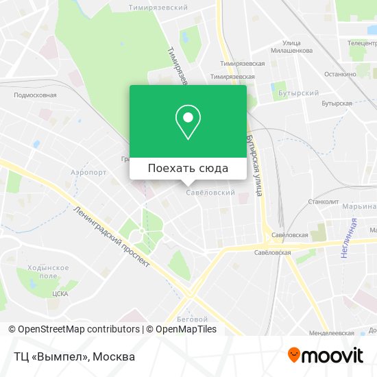Карта ТЦ «Вымпел»