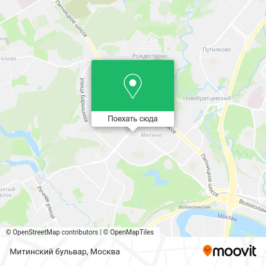 Карта Митинский бульвар