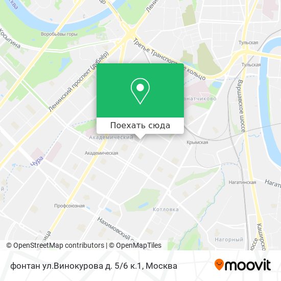 Винокурова улица москва карта