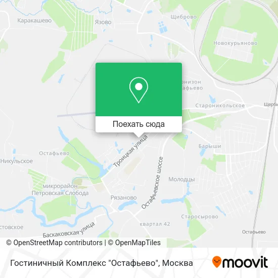 Карта Гостиничный Комплекс "Остафьево"