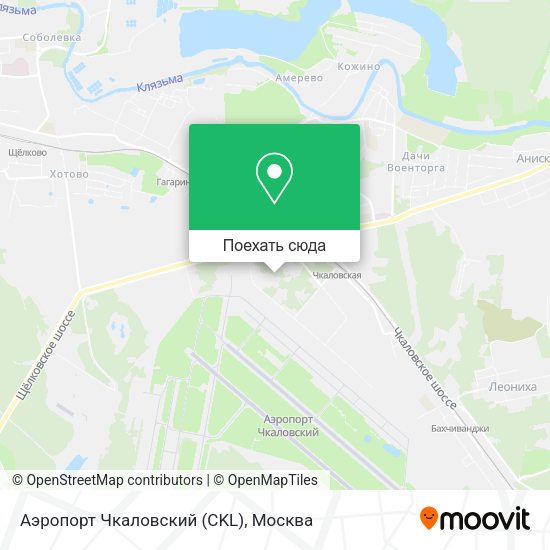 Карта Аэропорт Чкаловский (CKL)