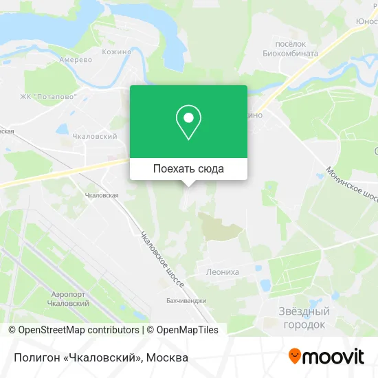 Карта Полигон «Чкаловский»