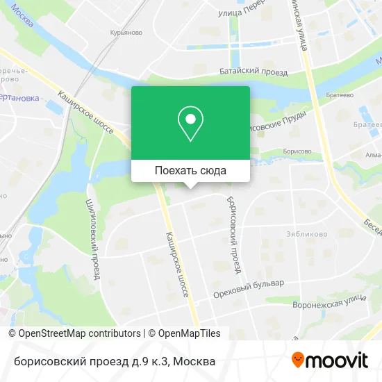 Карта борисовский проезд д.9 к.3