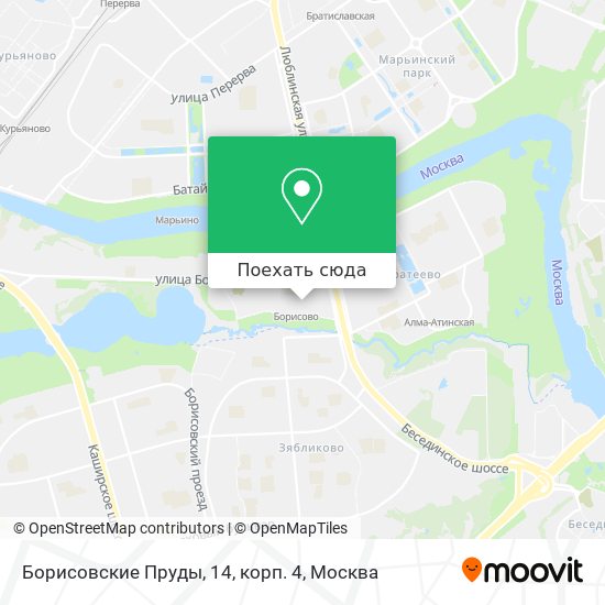 Карта Борисовские Пруды, 14, корп. 4