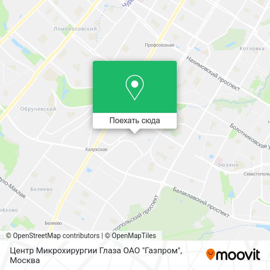 Карта Центр Микрохирургии Глаза ОАО "Газпром"