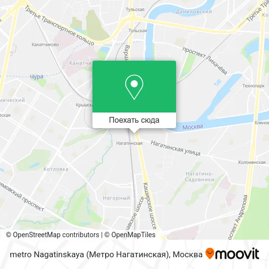 Карта metro Nagatinskaya (Метро Нагатинская)