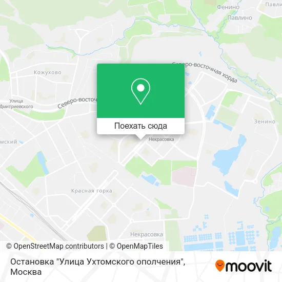 Карта Остановка "Улица Ухтомского ополчения"