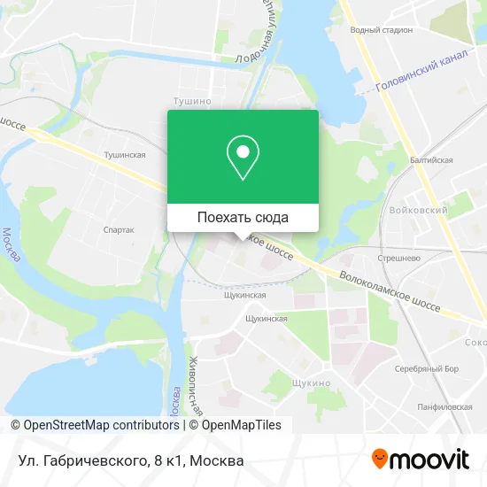Карта Ул. Габричевского, 8 к1