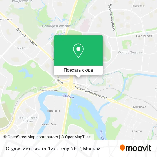 Карта Студия автосвета "Галогену NET"
