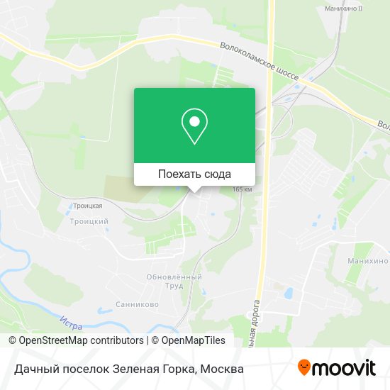 Карта Дачный поселок Зеленая Горка