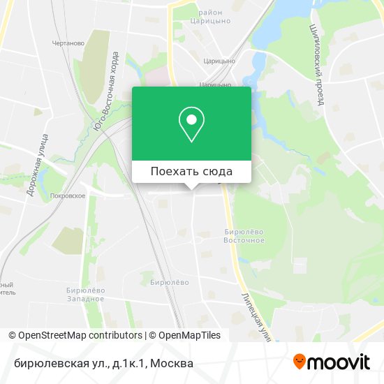 Карта бирюлевская ул., д.1к.1