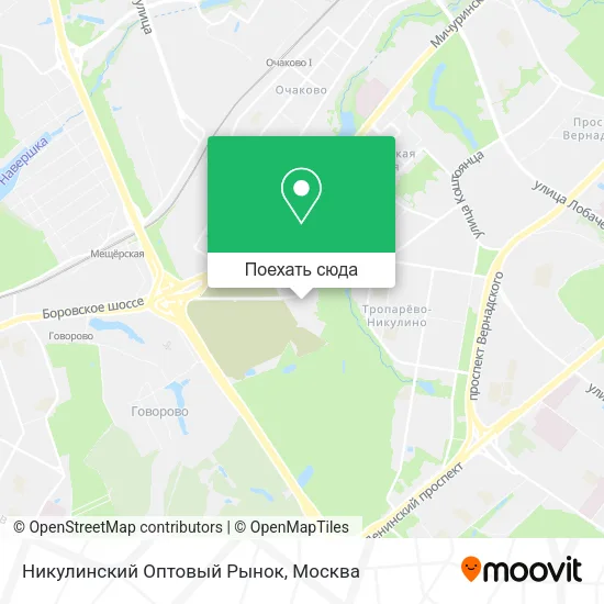 Карта Никулинский Оптовый Рынок