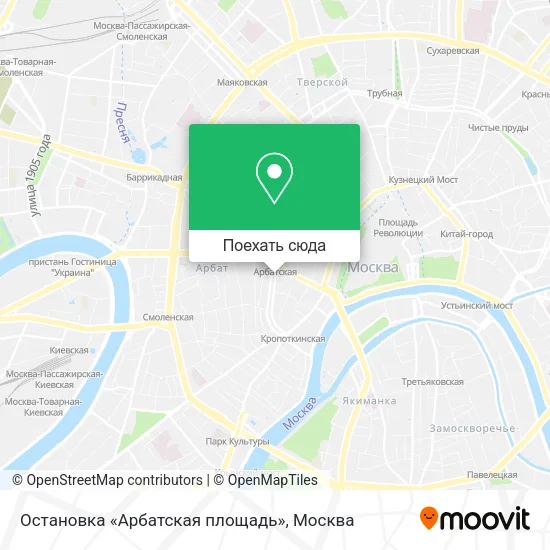 Карта Остановка «Арбатская площадь»