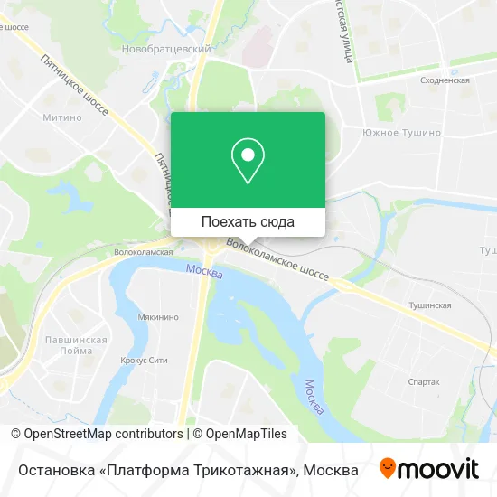 Карта Остановка «Платформа Трикотажная»