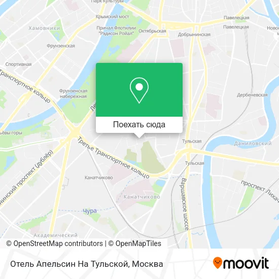 Карта Отель Апельсин На Тульской