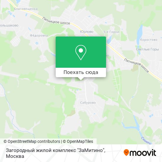 Карта Загородный жилой комплекс "ЗаМитино"