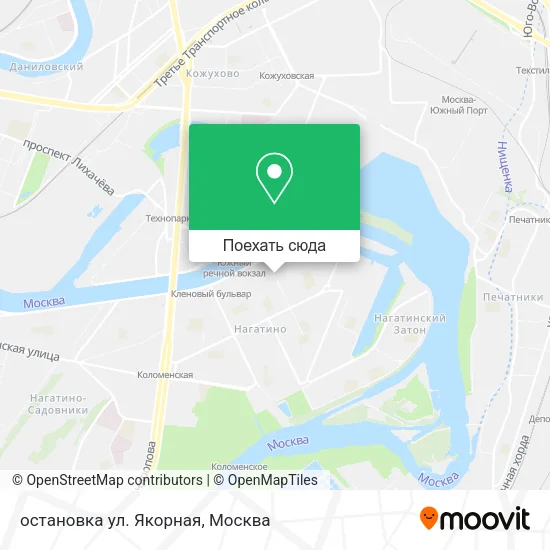 Карта остановка ул. Якорная