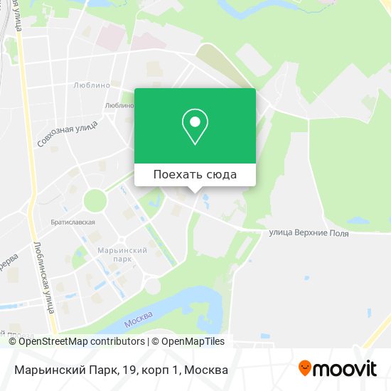 Карта Марьинский Парк, 19, корп 1