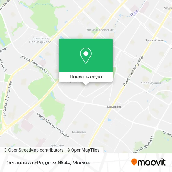 Карта Остановка «Роддом № 4»