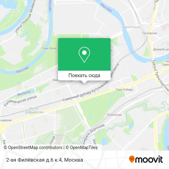Карта 2-ая Филёвская д.6 к.4