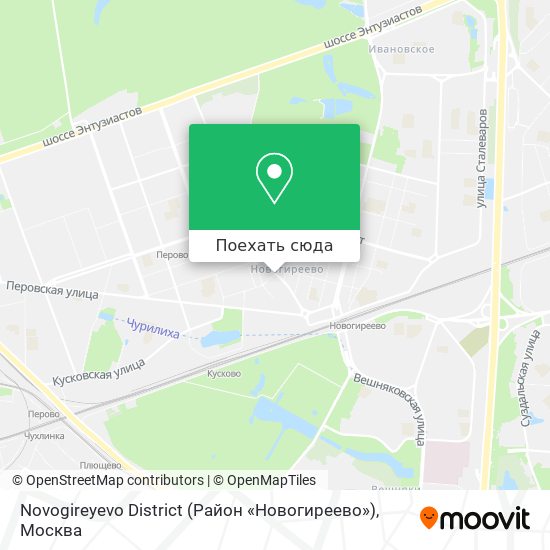 Карта Novogireyevo District (Район «Новогиреево»)
