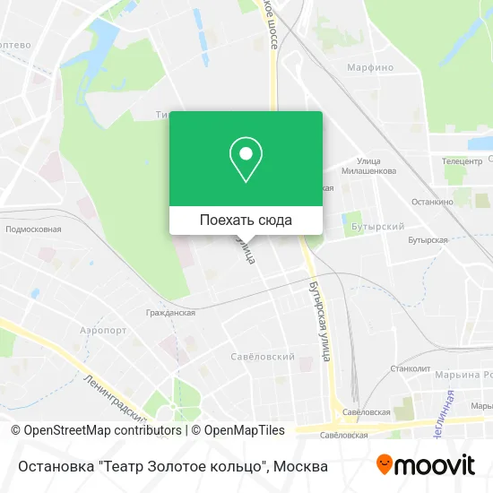 Карта Остановка "Театр Золотое кольцо"