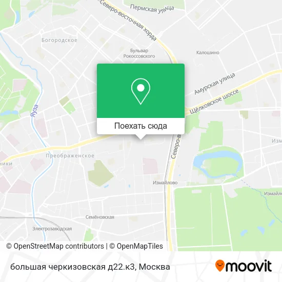 Карта большая черкизовская д22.к3