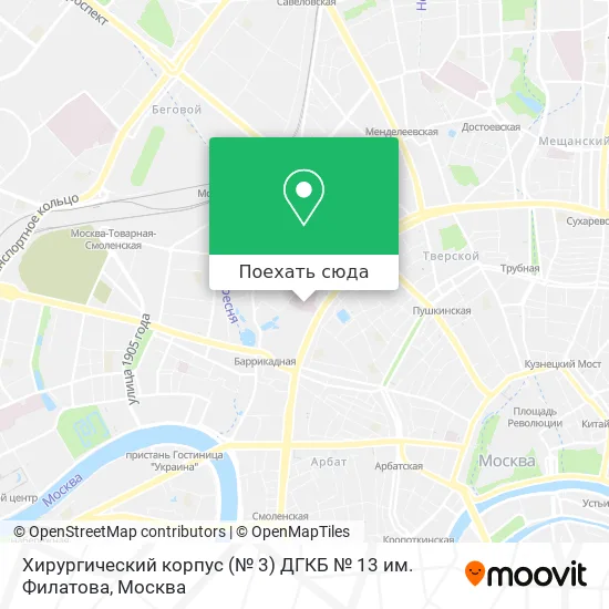 Карта Хирургический корпус (№ 3) ДГКБ № 13 им. Филатова