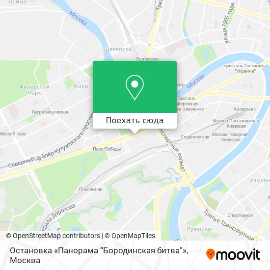 Карта Остановка «Панорама “Бородинская битва”»